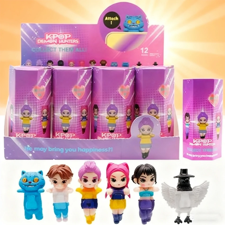 케이팝 데몬 헌터즈 데빌 블라인드 박스 사자 콜렉트 애니메이션 피규어 키즈 파티 코스프레 게임 만화 헌트릭스 데코 크리스마스 선물