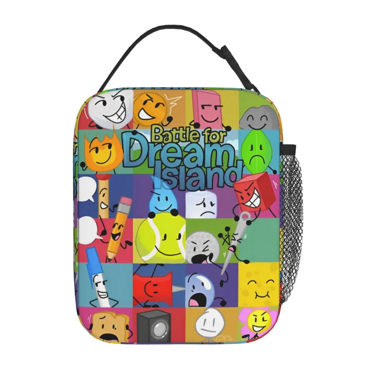 BFDI Cast Photo Inanimates Insanitys Insulated Lunch Bag Leakproof Meal Container Cooler Bag Lunch Box Tote Work Outdoor