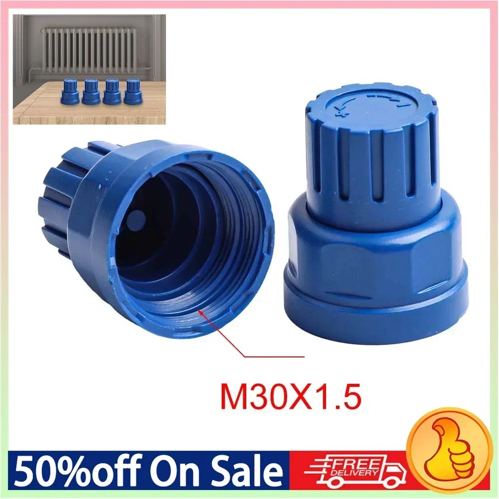 

4Pcs Distributor Handwheel Switch Blue Handle Floor Heating Manifold Switch Accessories M30x1.5 Plastic Handwheel Switch