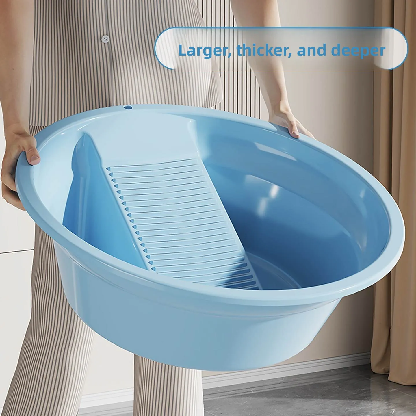 

Очень большая утолщенная пластиковая таз-раковина с доской для стирки, углубленная, для дома, общежития, для стирки белья и умывания