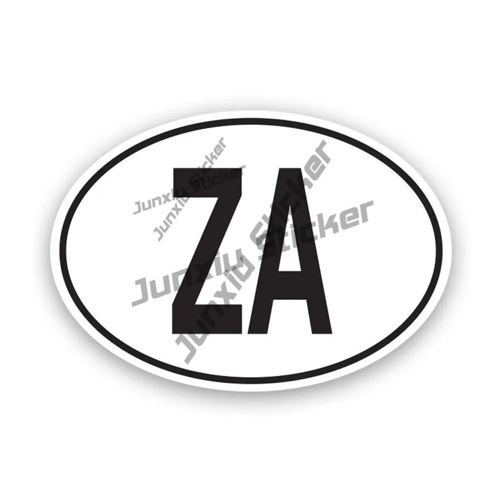 

South Africa Za Country Code Oval Sticker South African Decal Waterproof Exterior Car Stickers Vehicle Accessories Reflective