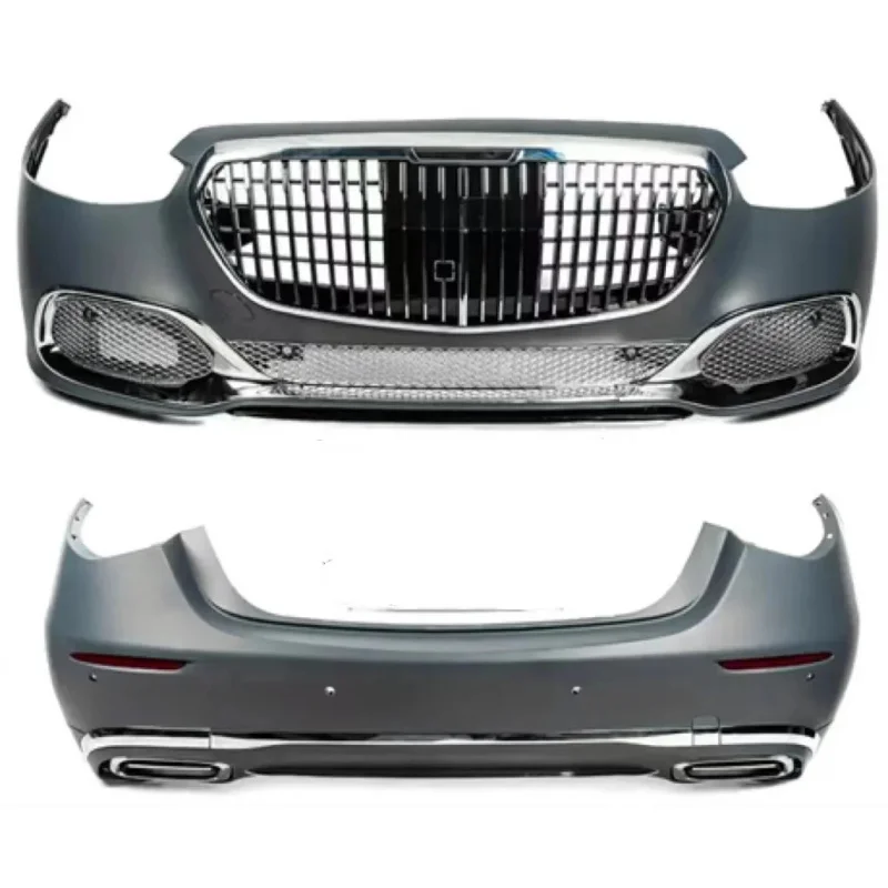 Suitable for 2021+ Mercedes S Class W223 New PP Retrofit Body Kit Upgrade To Maybach Style With Front And Rear Bumper