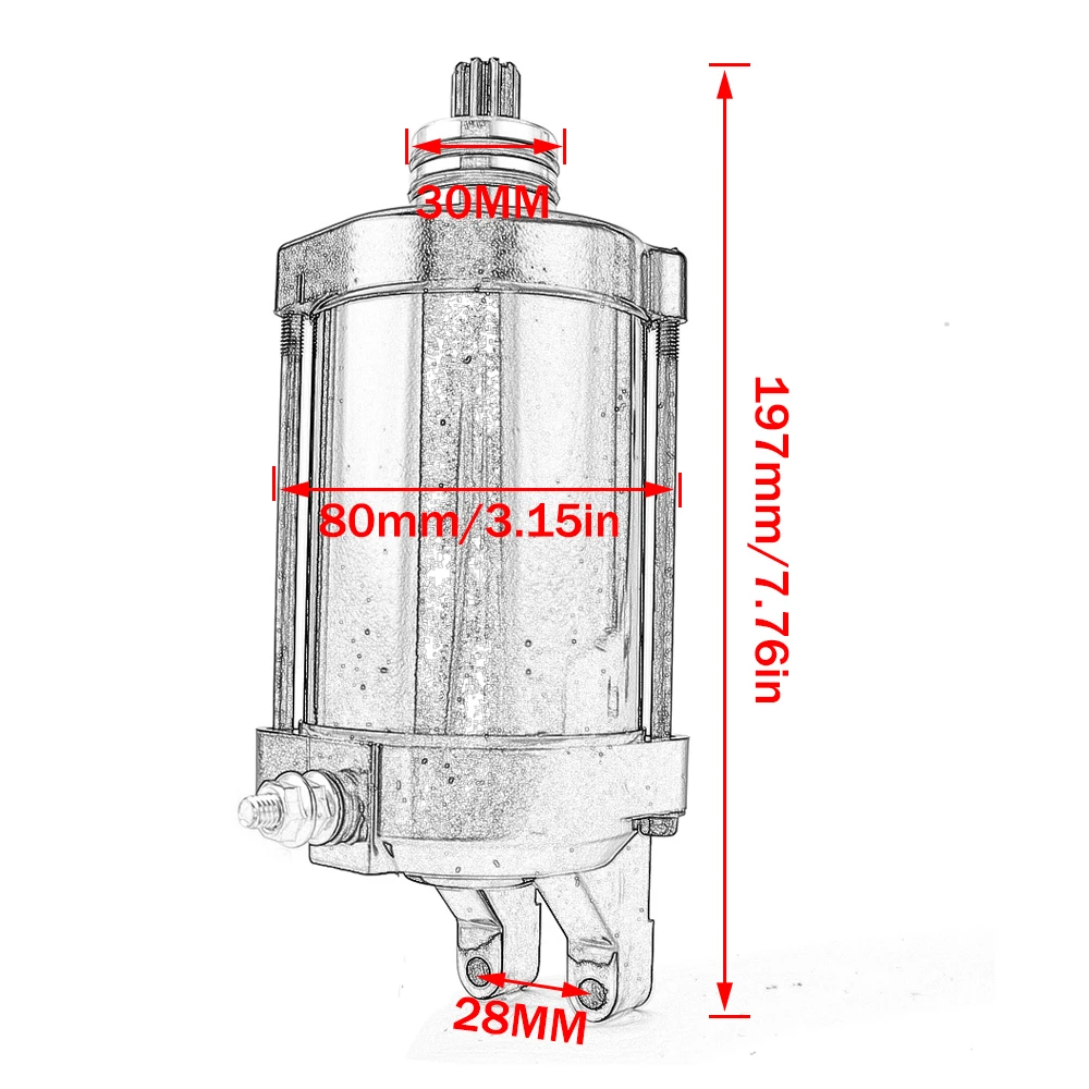 

420893830 Starter Motor for SeaDoo Spark 2 Up / 3 Up 900 Rotax 2014-2019 ACE 14-19 420892426