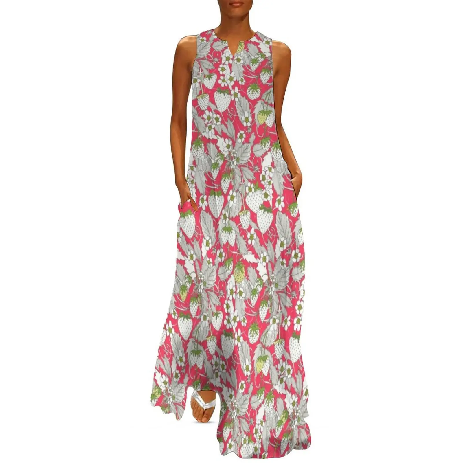 

strawberries Long Dress birthday dress dresses ladies 2025 summer summer dress for women 2025