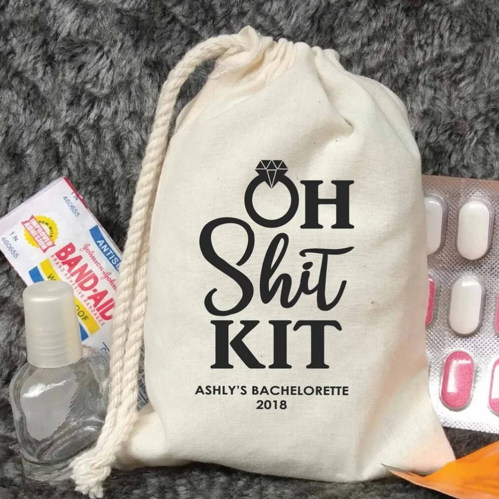 25 pcs Oh Shit Kit-Bachelorette Party Bags-Bach Party Bags-Custom Bachelorette Hangover Kits-Recovery Kits-Bach Party Favors