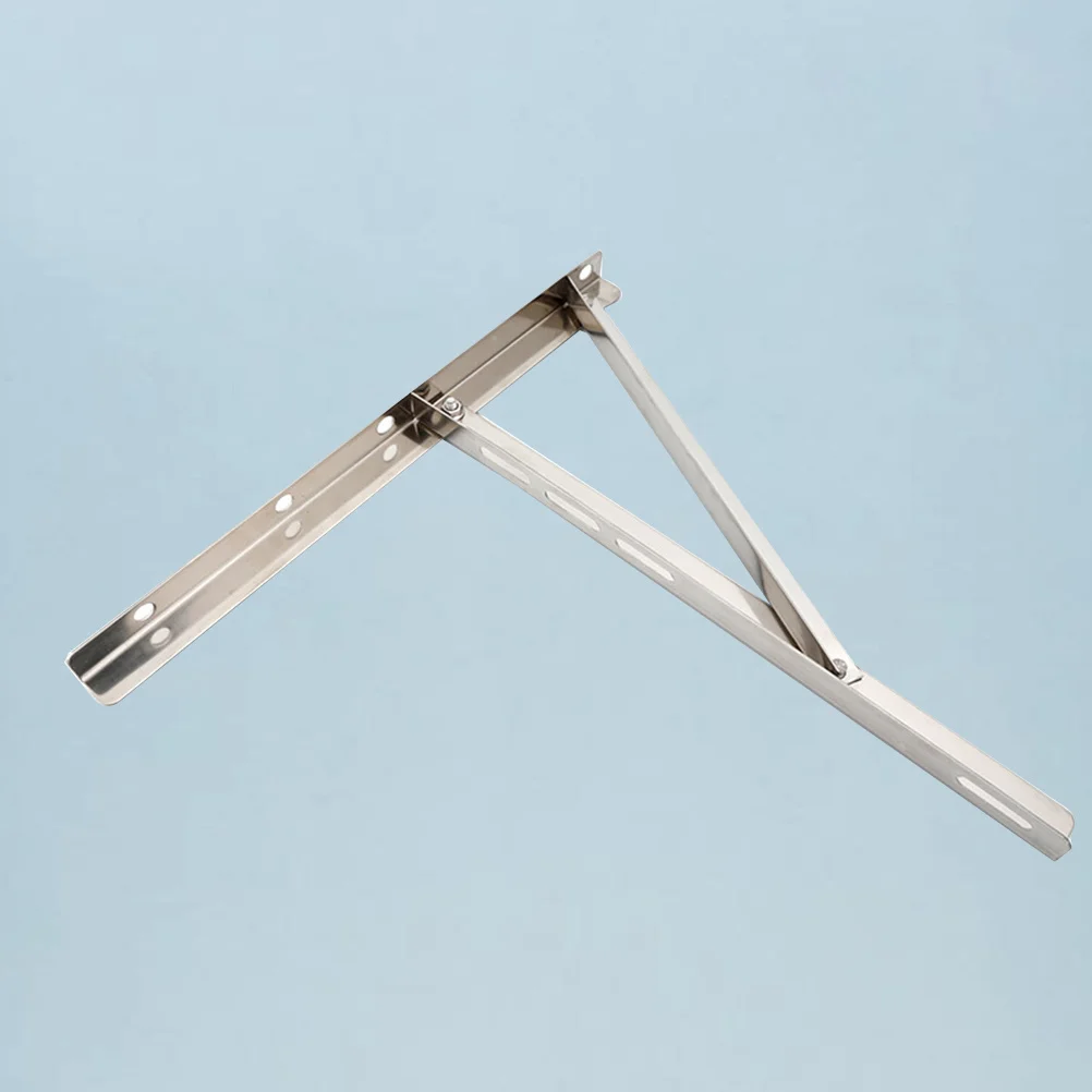 

Air Conditioner Bracket Heavy Duty Steel Outdoor Ac Holder Support Mount Adjustable for Wall Mounted Units Silver