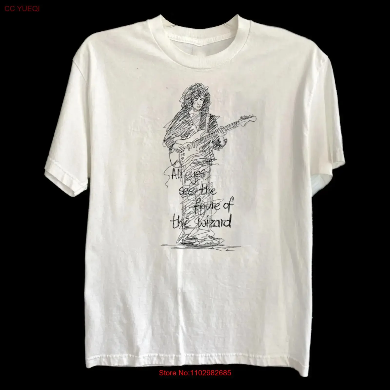 T-shirt vintage Ritchie Blackmore ArT Concert du S au 5XL TU303, streetwear délavé, mode élégante, extensible, doux, unisexe