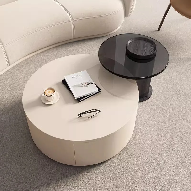 

Маленький скандинавский журнальный столик, пол, макияж, минималистичный деревянный белый аккуратный круглый стол, мобильный столик для салона, мебель для гостиной