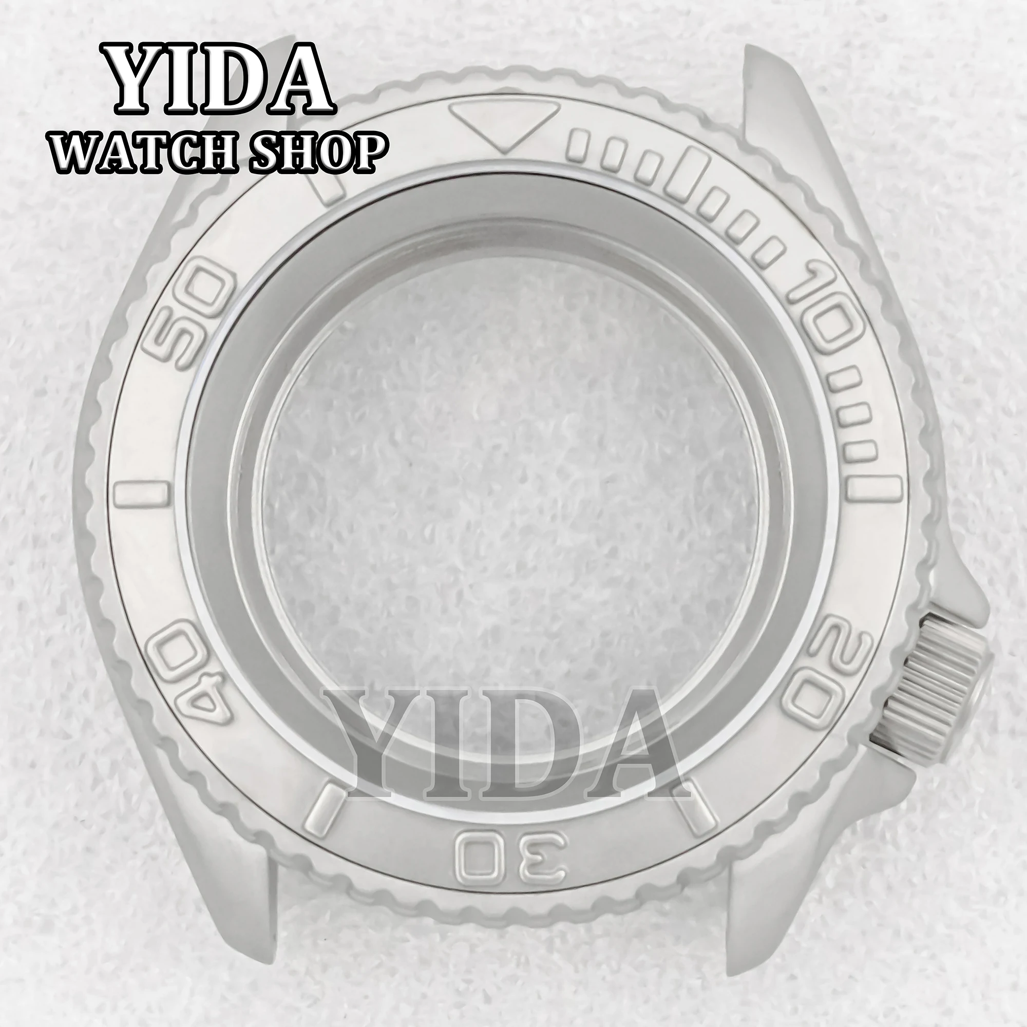 42MM  Stainless Steel Watch Case For NH35 NH36 Movement Sapphire Glass For SUB Water Resistance Silver Black Watch Accessories