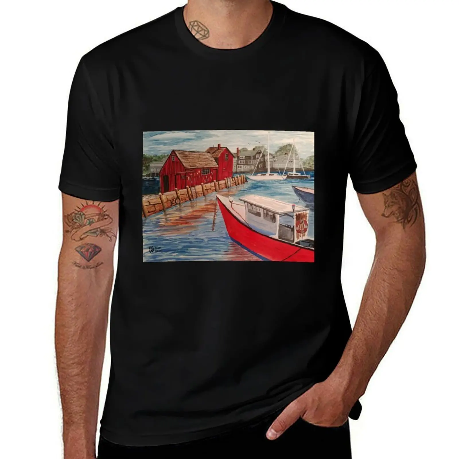

Motif Number 1 at Rockport Harbor T-Shirt t shirts for man pack cotton t shirts for man cotton T-Shirt