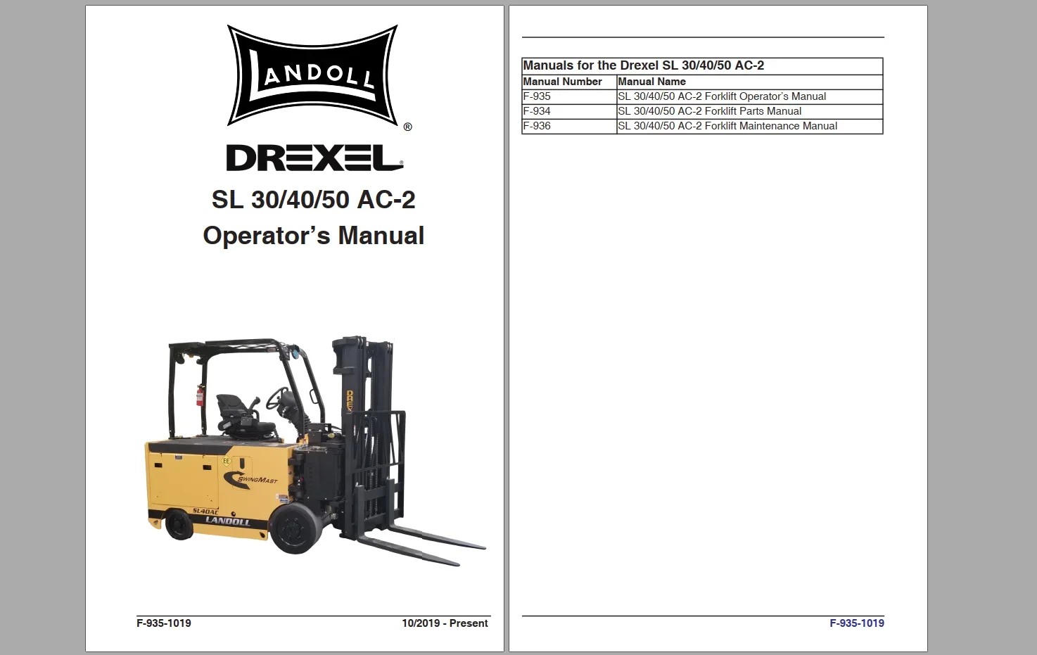 AutoEPC Landoll Bendi Drexel Forklift Trucks 12.8GB Operator Maintenance Parts Manuals & Schematic PDF