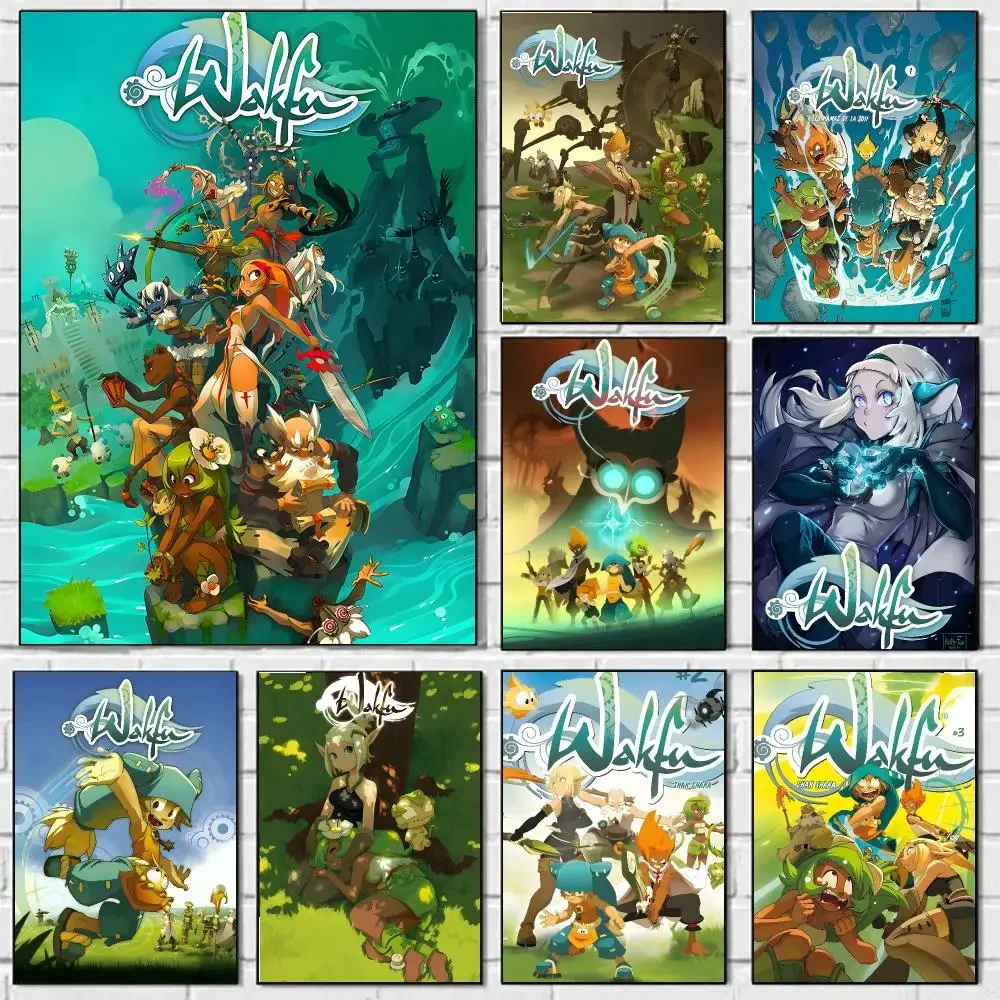 Pretty Video Game W-wakfu Painting Calligraphy Durable Canvas Poster Wall Hanging Home Interior Decoration Art Mural Gift
