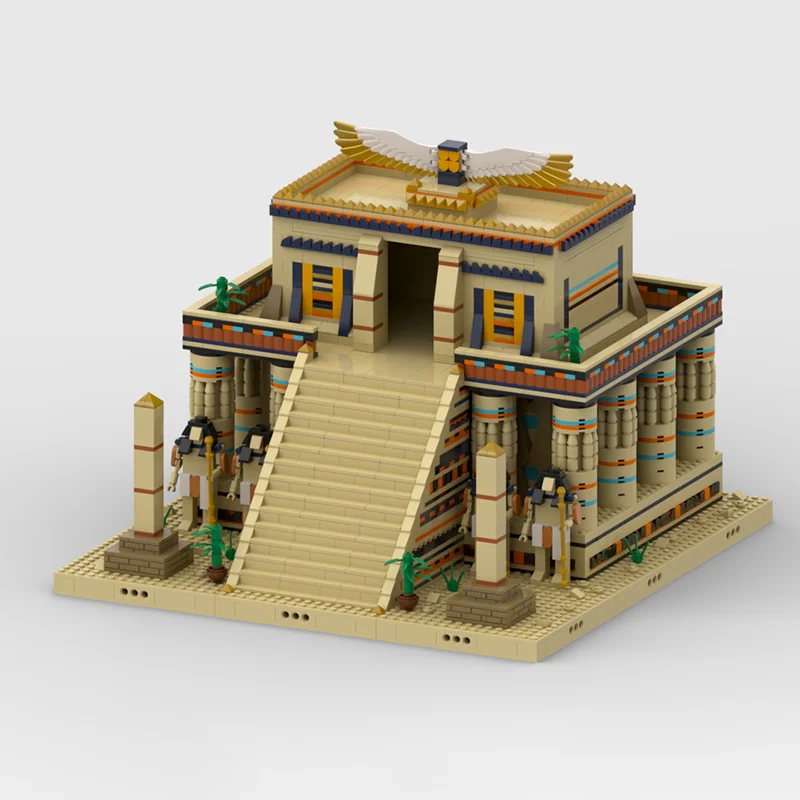 Moc Bausteine Ägyptische Architektur Gebäude Technologie Modulare Stadt Gebäude Modell Blöcke Konstruktion Spielzeug Geschenke