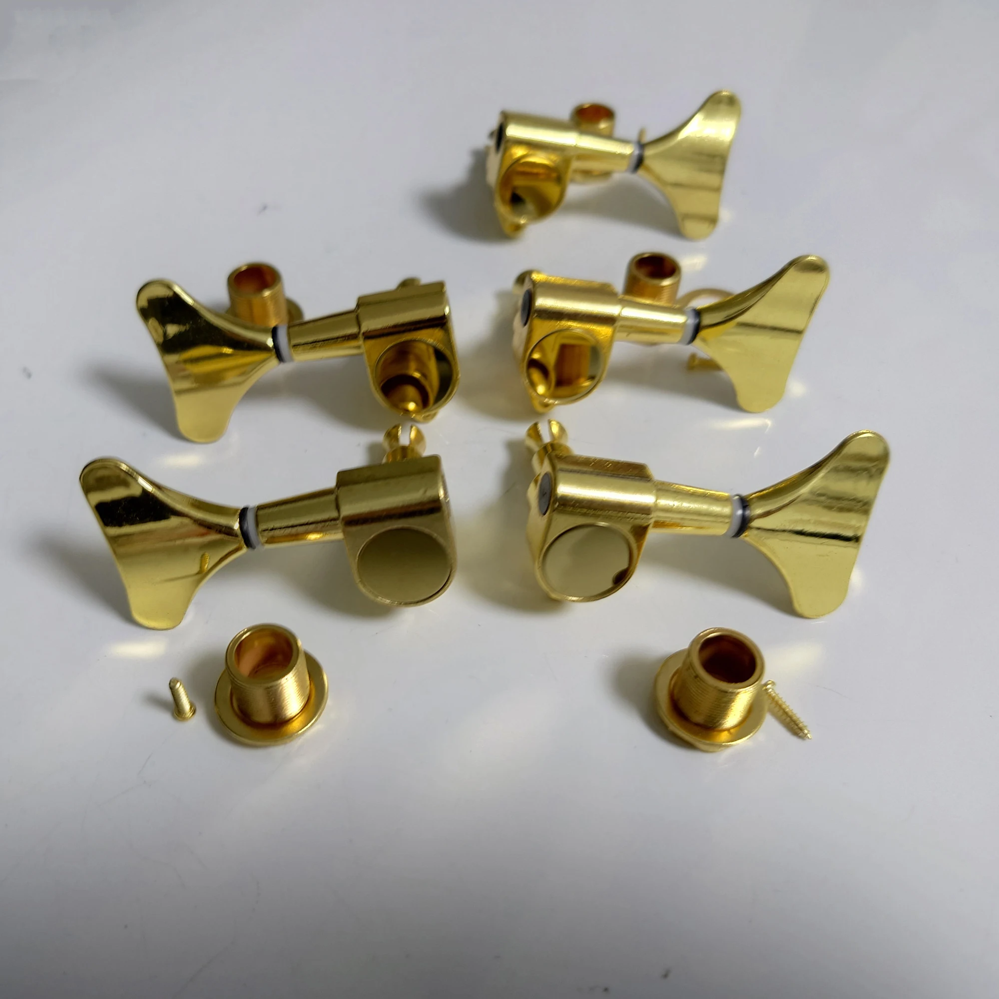 

Closed Electric Bass Tuning Pegs 2L+3R Left & Right Tuners Set 4 String Configuration Bass Guitar Parts Gold