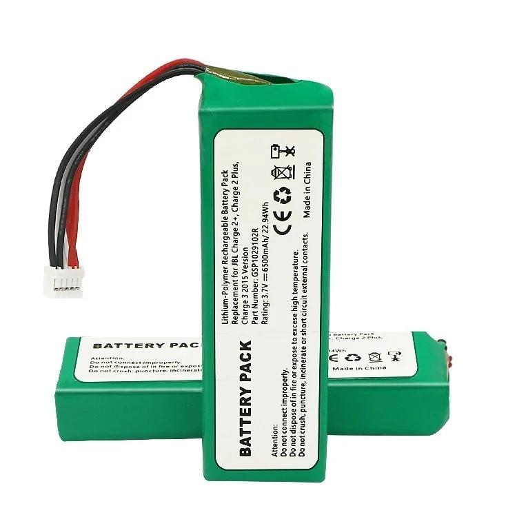 Bateria para JBL Charger 2 Plus, Charge 2 Plus, Coluna Versão V1, Bateria de Substituição, 6500mAh, GSP1029102R
