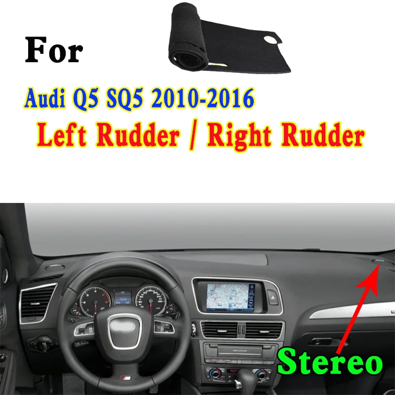 For Audi Q5 SQ5 83B 8RB 2010-2016 Car Dashboard Mat Accsesories Anti-reflective Anti-slip Anti-dirty Pad Instrument Panel Cover