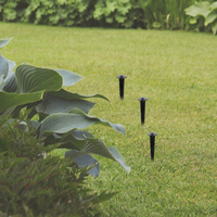 12 Pcs Solar Ground Pole Stakes for Outdoor Decorations Lawn Yard Aluminum Light Garden