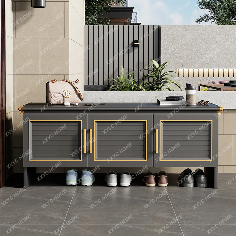Design Nordic Style Shoe Cabinet Dustproof Gray Luxury Living Room Shoe Cabinet Storage Narrow Szafka Na Buty Furniture Home
