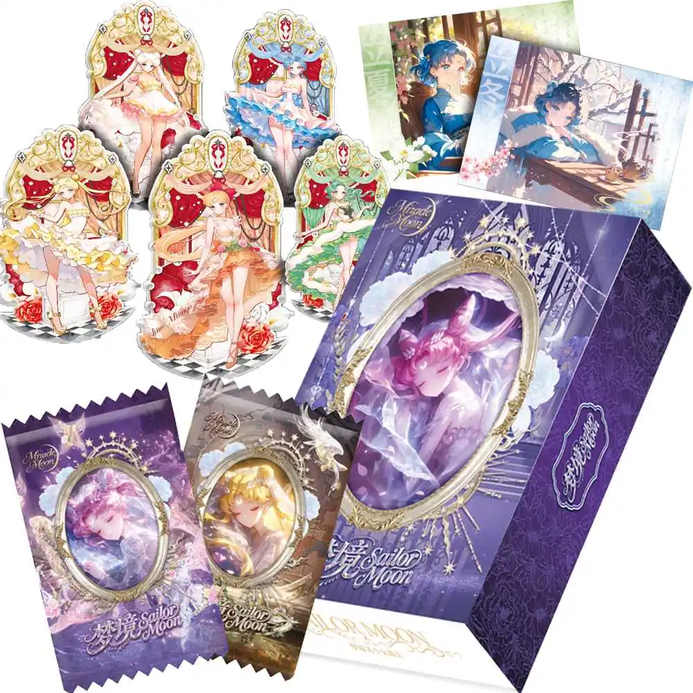 

Anime Sailor Moon Collection Cards Special Border Design Tsukino Usagi Beautiful Princess Dress Theme Character Cards Fans Gifts