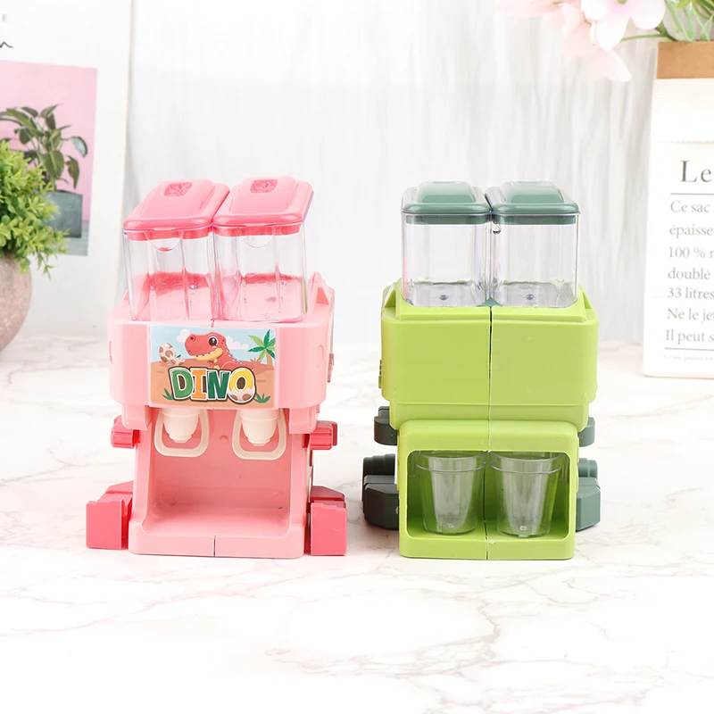 1PC Cartoon Dinosaur Water Dispenser Toy Cute Water Juice Milk Drinking Fountain Simulation Kitchen Toys Drink Machine For Kids