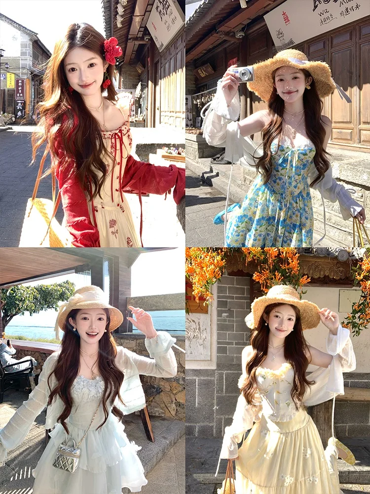 

Acaine Women's Knitted V-Ne ort Sve Cardigan Spring Outerwear Layering Slim Fit Top Pure Color Hollow out Striped Design