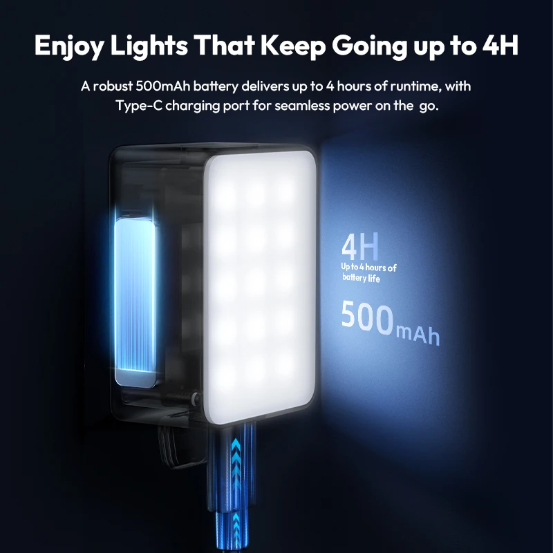 ​Ulanzi LM001 Pocket 3 Mini Light Video Light Fill Light for DJI Pocket 3 IPX4 Waterproof Magnetic Fill Light for DJI Pocket 3
