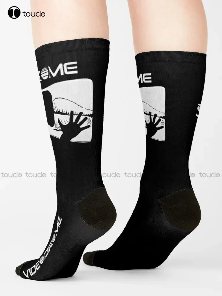 Videodrome Socks Mens Socks Black Personalized Custom Unisex Adult Teen Youth Socks Street Skateboard Socks Custom Gift Funny