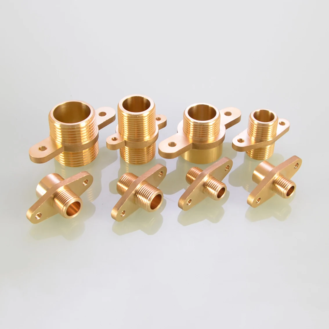 Brass Flange Connector 1/4＂3/8＂1/2＂3/4＂1＂ Copper Female/Male Thread Joint Pipe Fitting Adapeter Coupling Coupler Water Dispenser