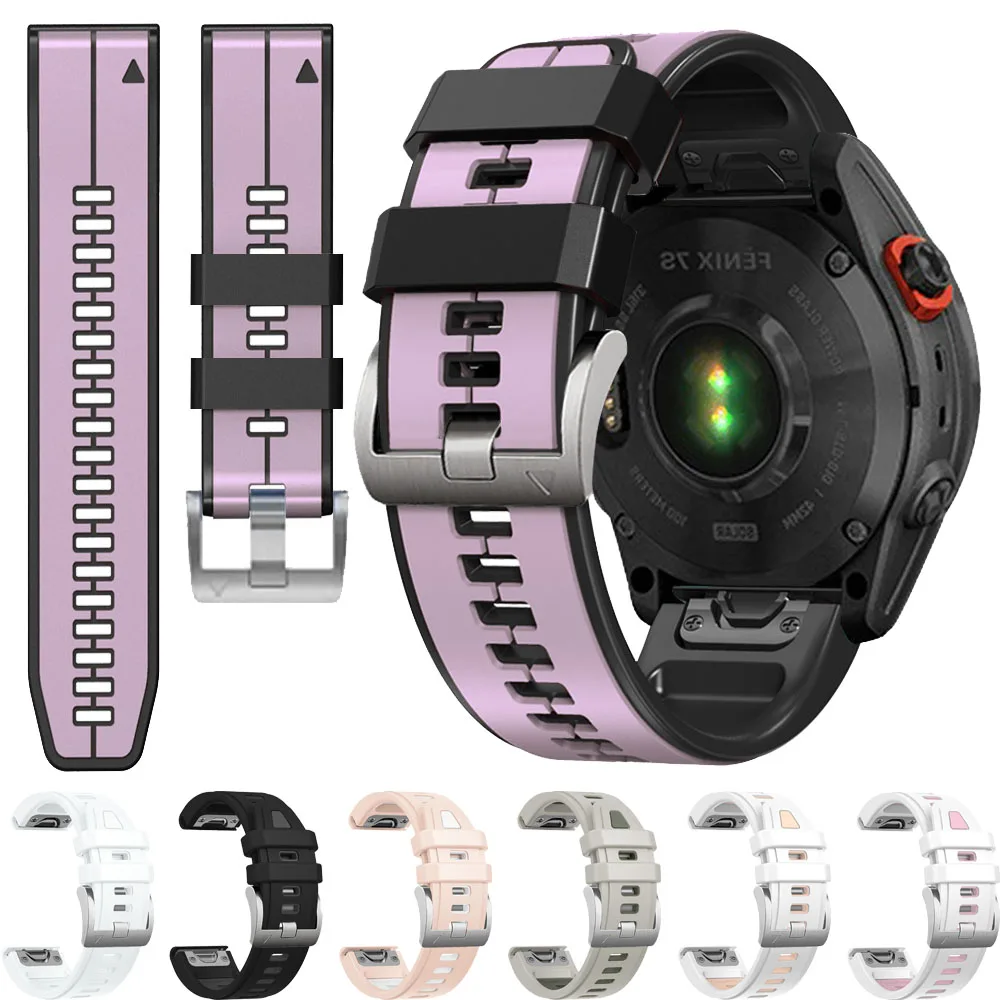 Силиконовый ремешок для спортивных часов 20 мм для Garmin Fenix 7S 6S Pro 5S Plus Epix Pro S70 Instinct 2S, ремешок QuickFit, браслет, браслет