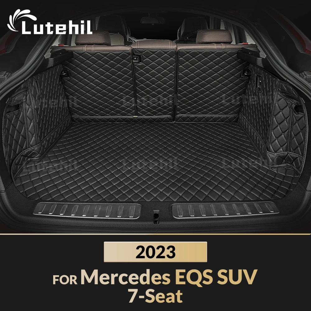 For Mercedes Benz EQS SUV 7-Seat 2023 Auto Full Coverage Trunk Mat Lutehil Car Boot Cover Pad Cargo Liner Interior Accessories