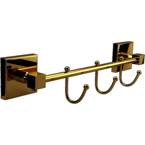 Bay 3'Lü Hook Solid Brass Robe Hook Gold