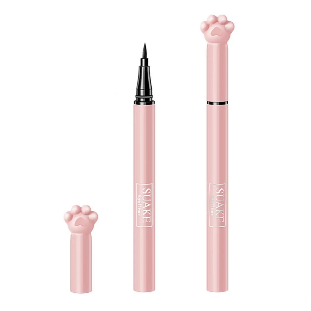Eyeliner liquido nero a testa Fine Eye Make Up Eyeliner Super impermeabile a lunga durata facile da indossare occhi cosmetici per il trucco delle