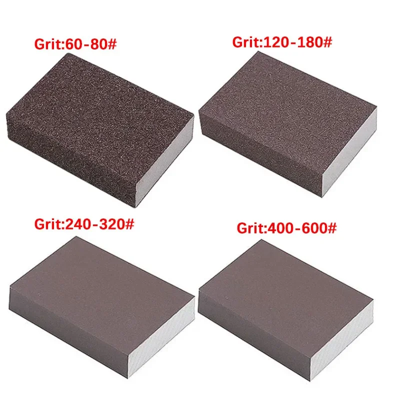 Sanding Sponge Block Abrasive Pad For Furniture Wall Floor Grinding Metal Derusting Polishing Sandpaper Grit 60-600