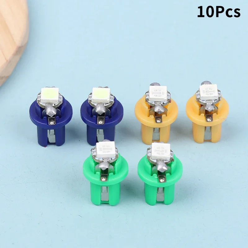 

10 шт. T5 B8.5d LED 5050 SMD светодиодные лампы для салона автомобиля, приборный светильник, автомобильная приборная панель, боковой выключатель, лампы, автомобильные аксессуары