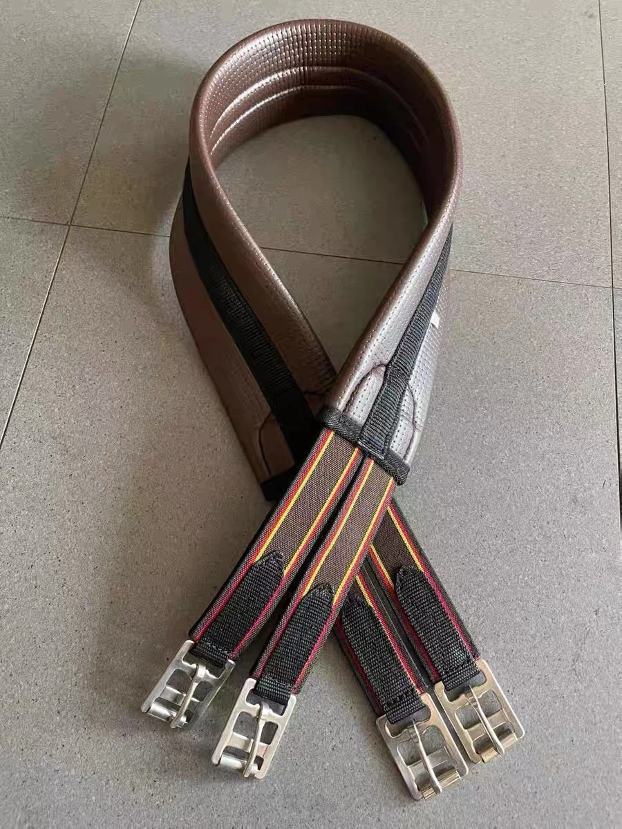 fern-leather-saddle-girth-riding-equipment-accessories-durable-tack-for-equestrian-sports-fitness-fans