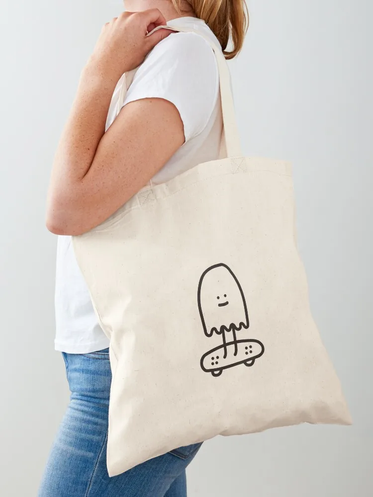 lil' ghost on skateboard Tote Bag cute tote Women's personalized Canvas