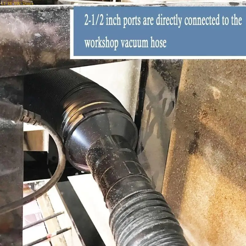 W3JE Tapered Dust Hose Connectors 4In to 2 -1/2inch Dust Collection Hose Cone Reducer for Effective Workshop Debris Control