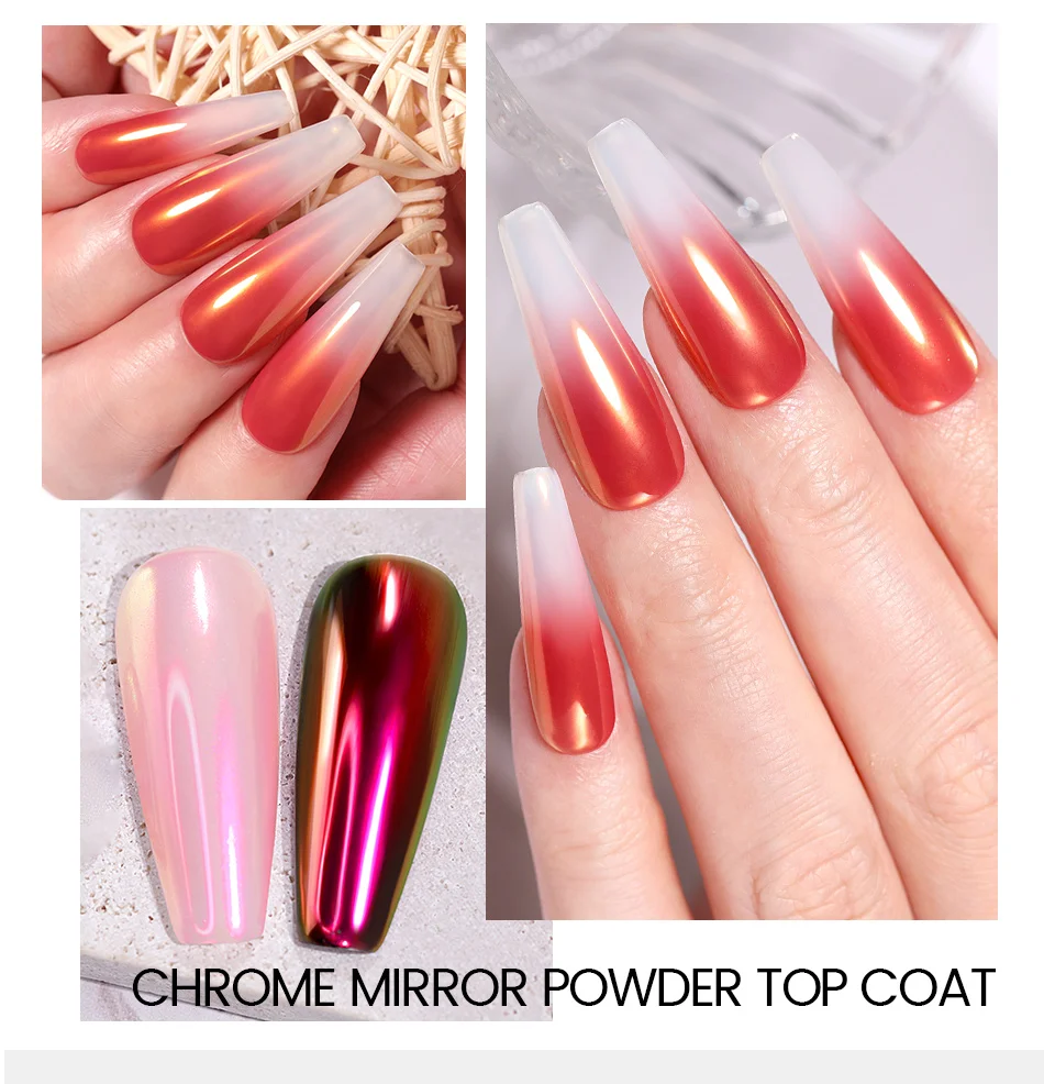 BORN PRETTY 10ml Chrom-Basisgel für Spiegelpuder Transparentes Nagelgel Kristallklar UNGIFTIG Abziehbares UV-LED Funktionsgel – Detail 9