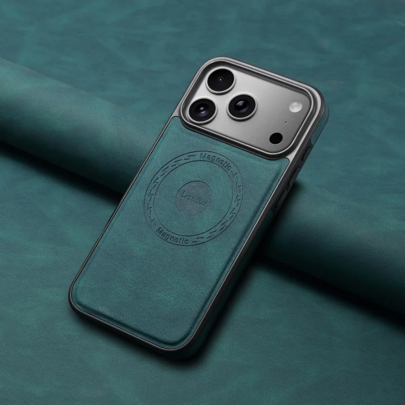 

PUImitation skin-feel material phone case for Apple17ProMaxProtective ShellmagsafeMagnetic Phone CaseiPhone16Pro/15/14/13/12Prot