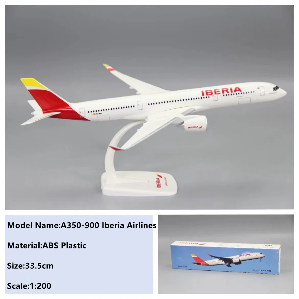 1/250 IBERIA Italy Scandinavian Emirates Lufthansa KLM 380 Aircraft  ABS Assembly Aircraft  Model Toy For Collection