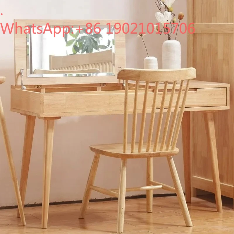 Hxl computer desk solid wood flip top dressing table with drawer writing desk