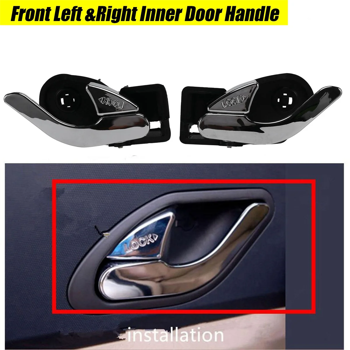 1Pair Car Inner Door Handle Trim Cover for Haima S3 S7 Haima S7 Inside Door Handle Switch Left &Right