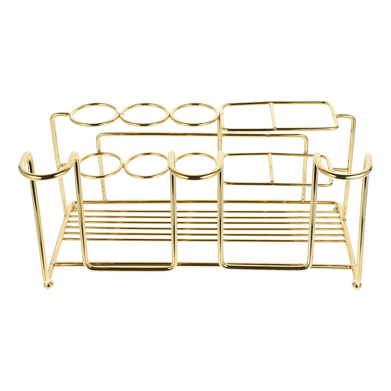 

Mouthwash Cup Rack Toothbrush Organizer Bathroom Storage Holder Golden Simple Nail-free Wall-mounted Shelf Stand Home Supplies