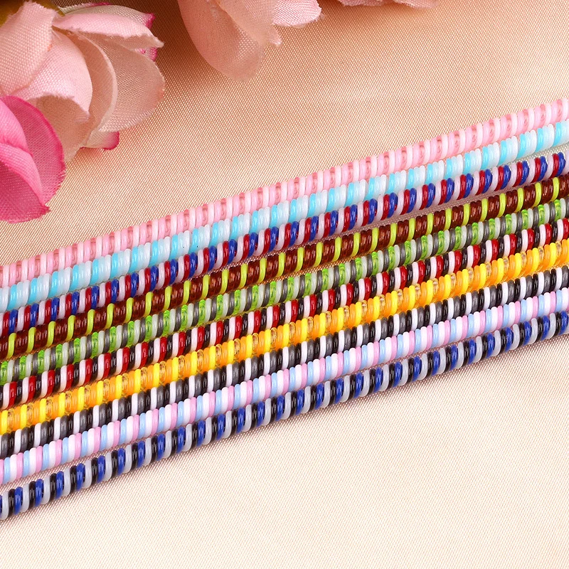 1.4M Cable Cord Protector Organizer Cord Spiral Winder Wrap Data Charger Protector For iphone Samsung USB Charger Cable Cord