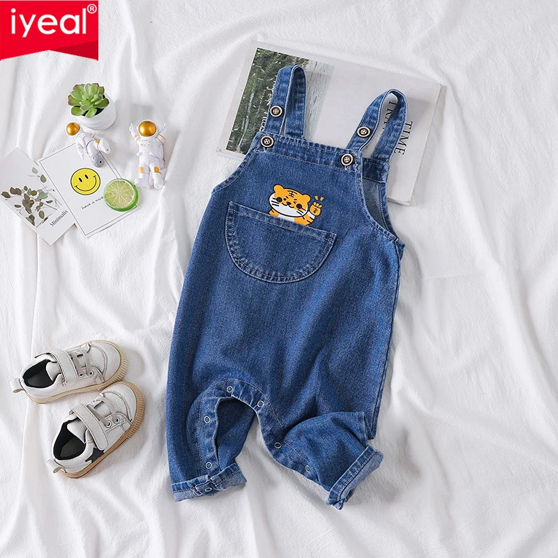 

IYEAL Autumn Infant Rompers Child Bib Pants Kids Boy Girl Trousers For Toddler Longs Jeans Newborn Pants Baby Denim Overalls