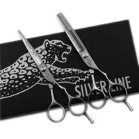 Juego de tijeras de peluquería profesionales de 5,5 pulgadas, tijeras de peluquero de corte y adelgazamiento de alta calidad