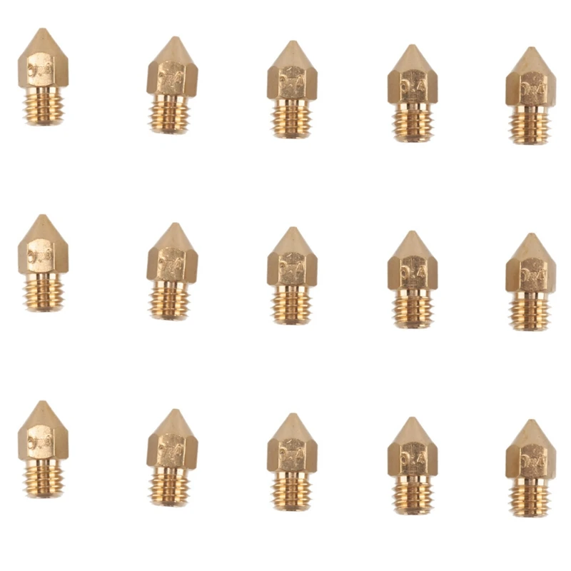 

2025 New-15 Piece Suitable For Zortrax M200 V2 Hot-End Extrusion Head Heating Nozzle 0.4Mm H59 Brass Nozzle