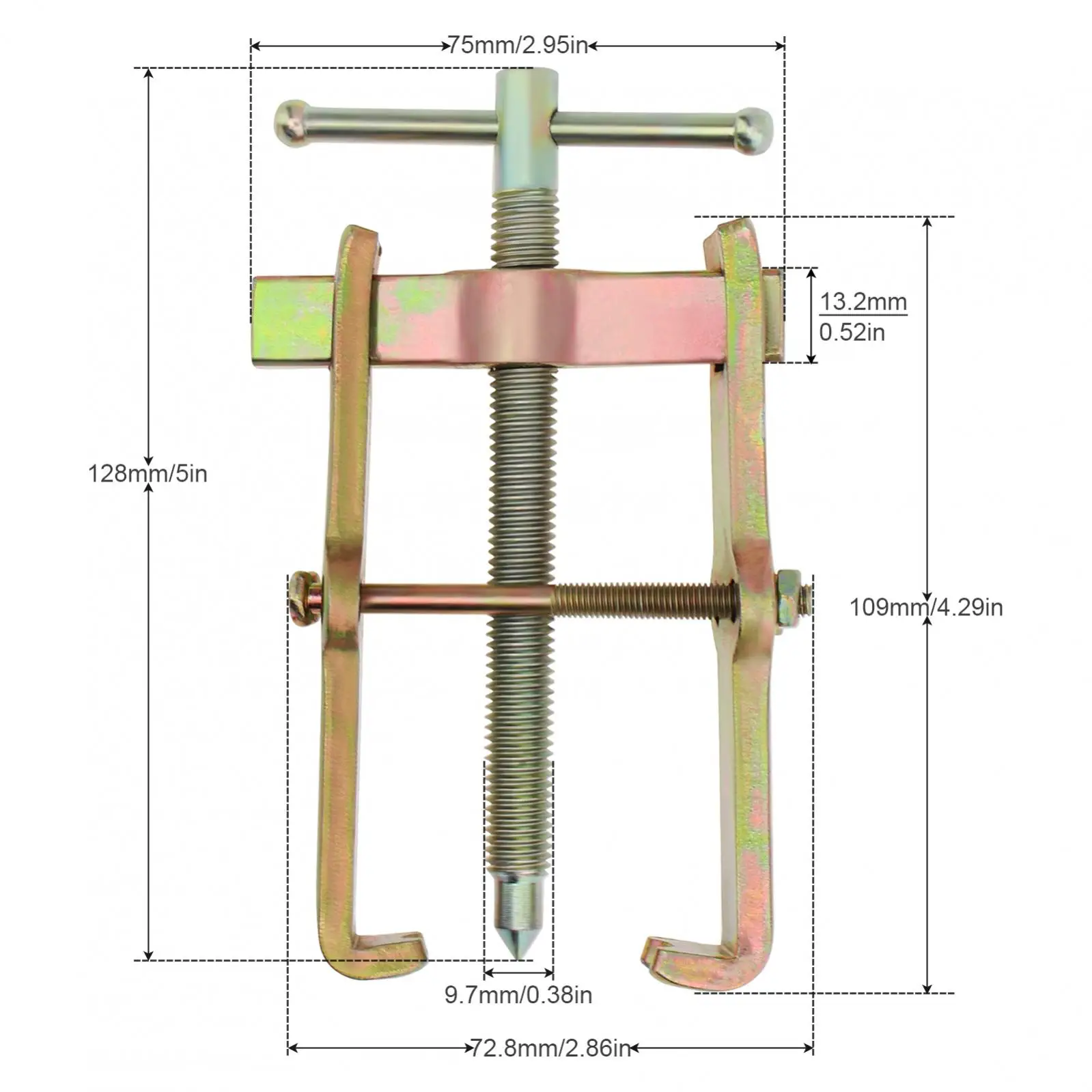 4 Inch Two-claw Puller Separate Lifting Device Multi-purpose Pull Strengthen Bearing Puller for Auto Mechanic Hand Tools