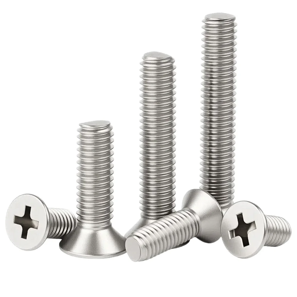 M1.6 M2 M2.5 M3 M3.5 M4 M5 M6 M8 Tornillo de cabeza Phillips empotrado en cruz de acero inoxidable para muebles de ordenador y TV