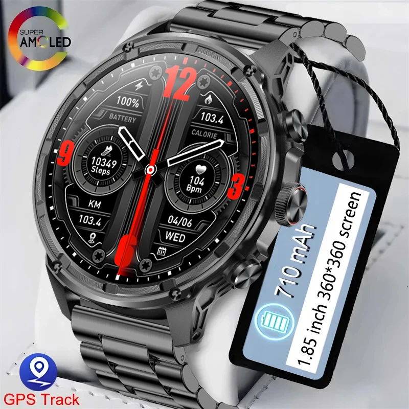 

2025 New Outdoor Sports GPS Smart Watch Men Bluetooth Call HD Smartwatch Health Monitoring Compass IP68 Waterproof Watches Men
